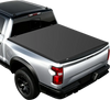 VEVOR Soft Quad-Fold Truck Bed Tonneau Cover, Compatible with 2019-2024 Dodge Ram 1500 (Incl. Classic & New) 6.4 ft (76 in) Bed Without Rambox, Split Tailgate, Waterproof Folding Truck Tonneau Cover