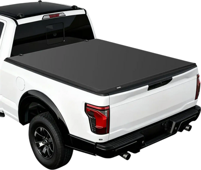 VEVOR Soft Tri-Fold Truck Bed Tonneau Cover, Compatible with 2015-2025 Ford F-150 5.5 ft (67.1 in) Bed, Waterproof Soft Folding Truck Tonneau Cover with 3-Layer PVC and Aluminum Alloy Support Bar
