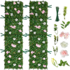 VEVOR Artificial Luxury‌ Flower Wall Backdrop, 2 PCS, Each Panel 2 x 8 ft, Gorgeous 3D Silk Floral Backdrop Pet Friendly, Easy Installation Flower Wall Panel for Wedding, Event, Party and Home Decor