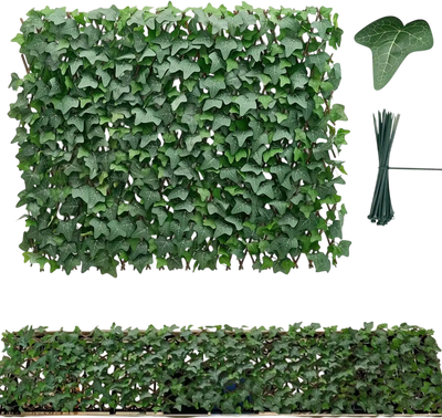Vevor Artificial Plant Wall Expandable Privacy Screen 25 x 126