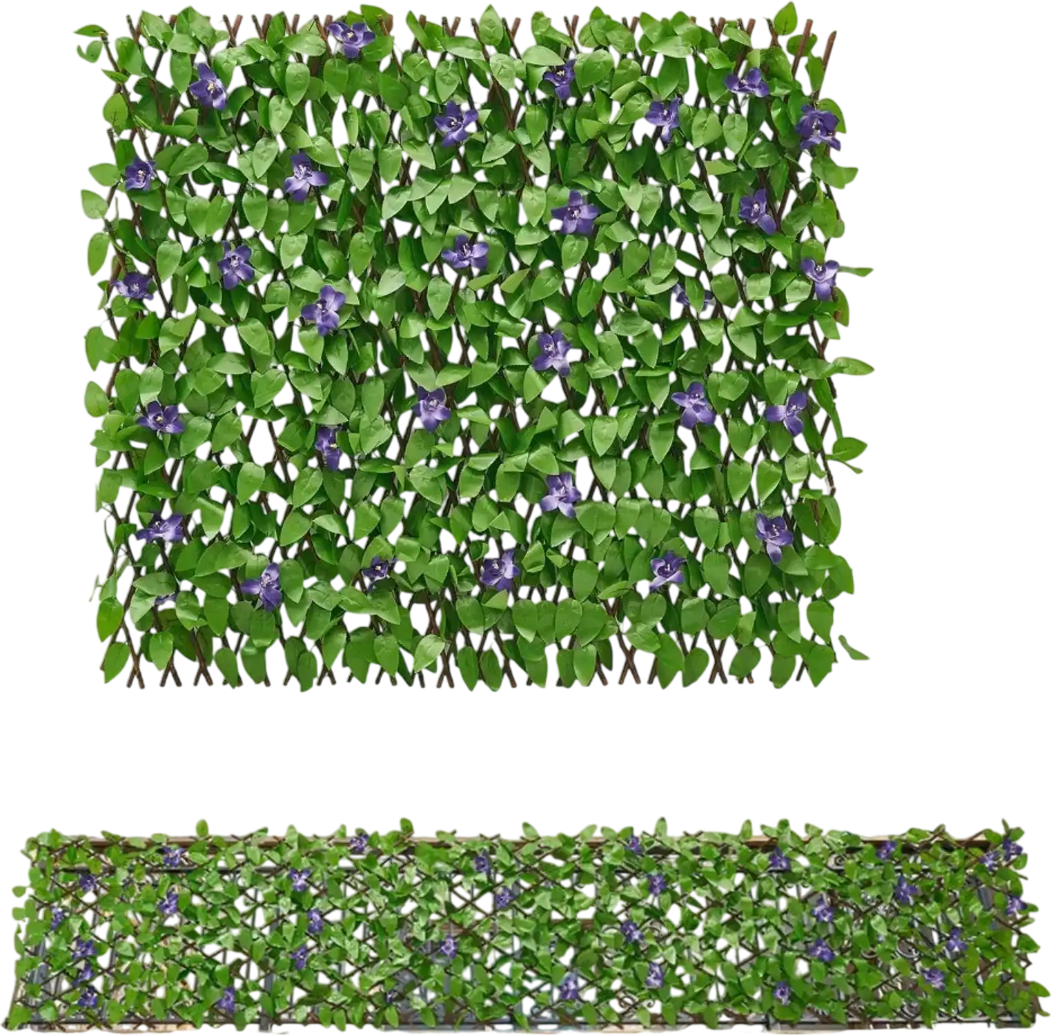 Vevor Expandable Fence Privacy Screen Artificial Ivy Plant Wall 25.5