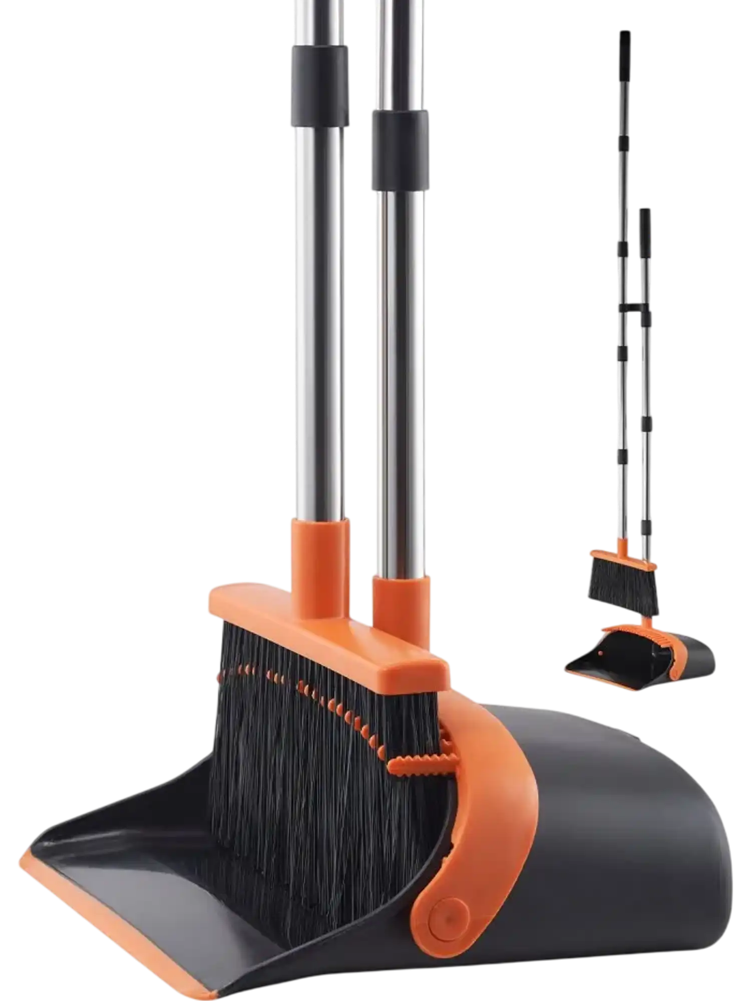 Vevor Broom and Dustpan Set Long Handle Self-Cleaning Teeth New
