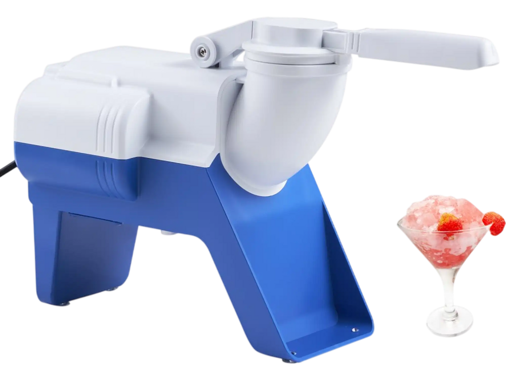 VEVOR Ice Crushers Machine, 176lbs Per Hour Electric Snow Cone Maker with 2 Blades, Shaved Ice Machine with Cover and Bowl, 220W Ice Shaver Machine for Margaritas, Home and Commercial Use, White