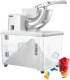 VEVOR Commercial Ice Crusher 661LBS/H, 350W Electric Snow Cone Machine with 4 Blades, 1400RPM Stainless Steel Shaved Ice Machine with 11 Gal Crushed-Ice Box, for Family Restaurants Bars, White