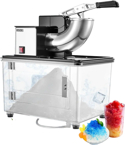 Vevor Snow Cone Machine Commercial 350W 661 lbs/h Electric Ice Crusher ...
