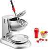 VEVOR Ice Crusher Machine, 220lbs Per Hour Electric 4 Blades Snow Cone Maker, Stainless Steel Shaved Ice Machine with Bowl and Cover, 300W 2000RPM Ice-Shaver for Home and Commercial Use, Silver