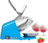 VEVOR Ice Crusher Machine, 286lbs Per Hour Electric 4 Blades Snow Cone Maker, Stainless Steel Shaved Ice Machine with Bowl and Cover, 300W 2000RPM Ice-Shaver for Home and Commercial Use, Blue