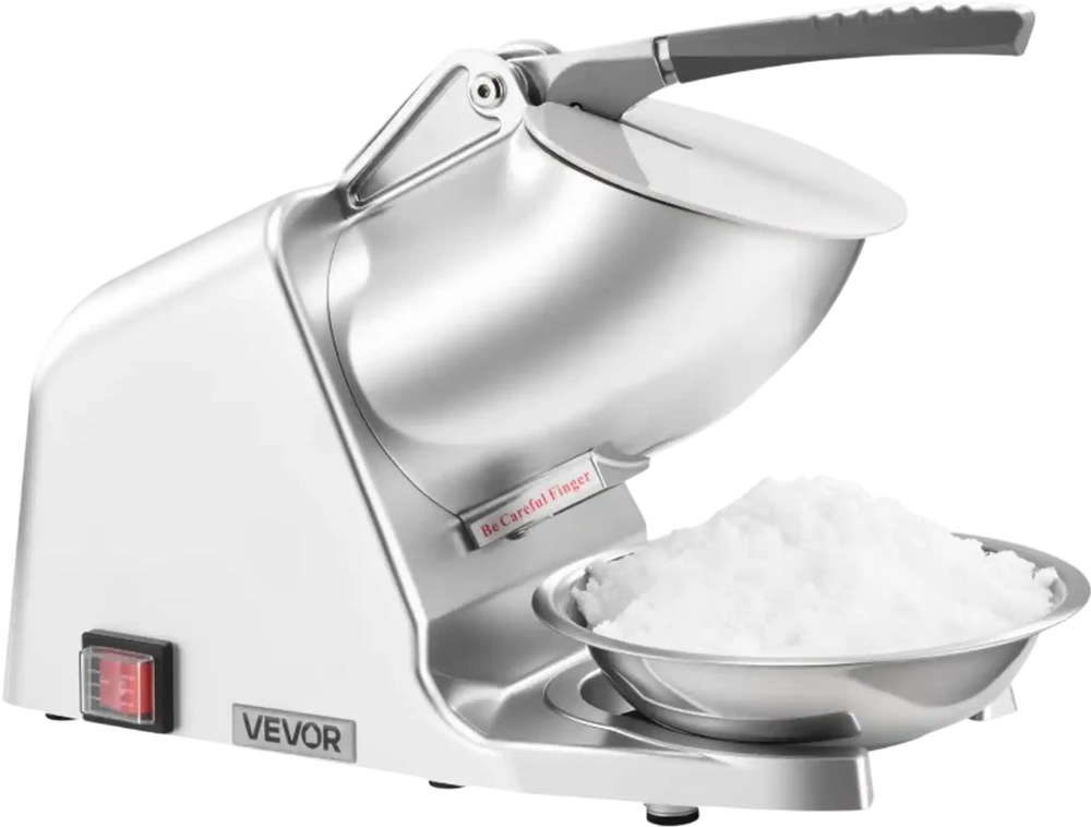 Vevor Ice Crusher Machine Electric 143 lbs/h Snow Cone Maker Shaved Ic ...