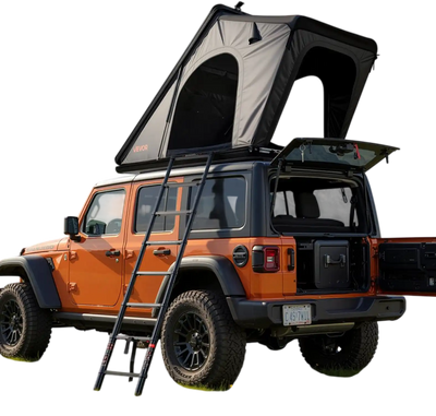 Vevor Rooftop Tent Hard Shell 2-3 Person Aluminum Roof Top Tent with Tri-Color LED Light New
