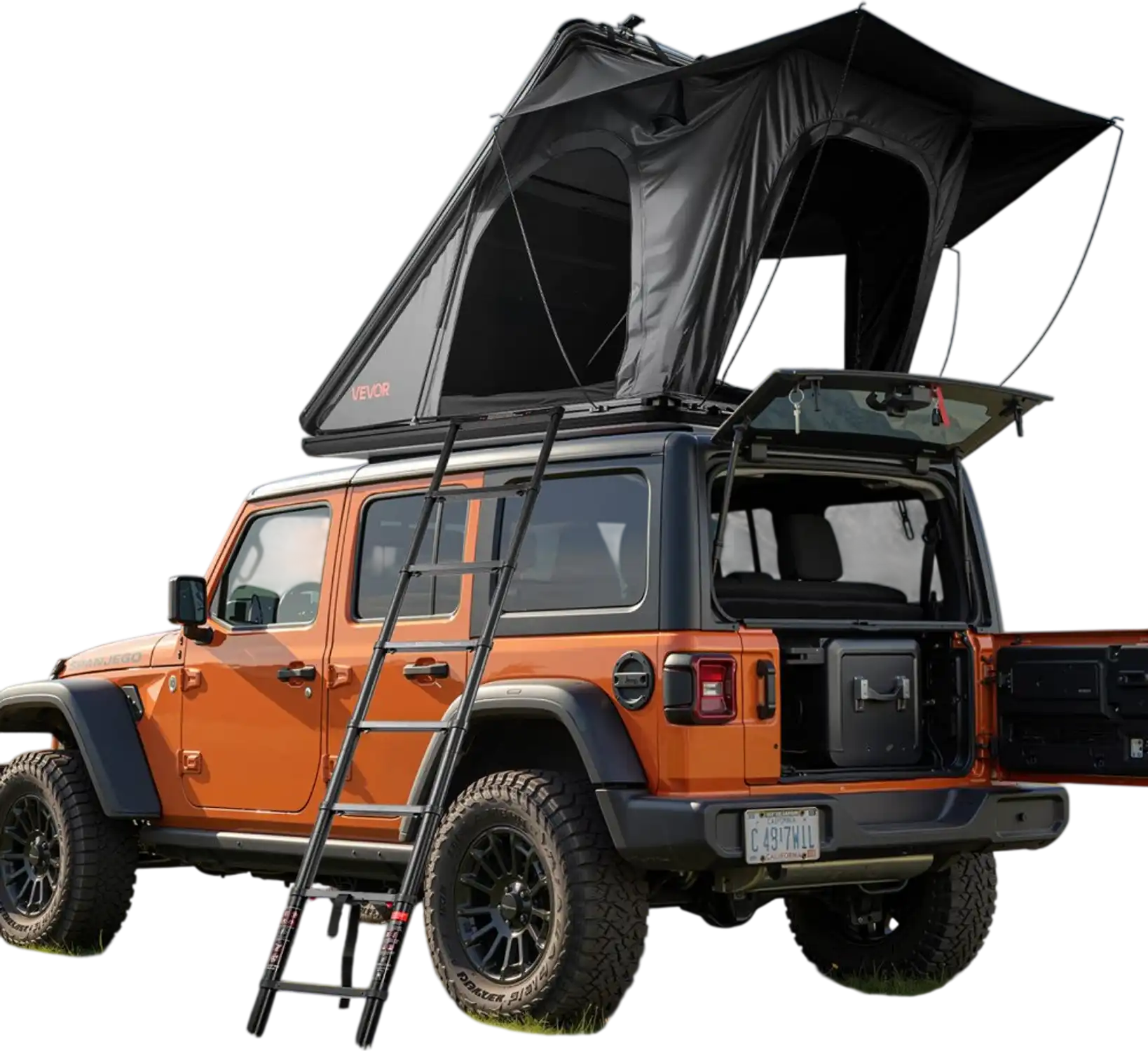 Vevor Rooftop Tent Hard Shell Aluminum 2-3 Person Waterproof Overland Camping Tent New