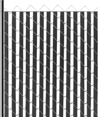 VEVOR Bottom Locking Privacy Slats, Double-Wall Vertical Bottom-Locking Slats for Chain-Link Fence, High-Density HDPE Chain Link Slats Ideally Fit 6' High Fence for Garden, Farm, Sports Field(Black)