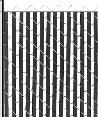 VEVOR Bottom Locking Privacy Slats, Double-Wall Vertical Bottom-Locking Slats for Chain-Link Fence, High-Density HDPE Chain Link Slats Ideally Fit 6' High Fence for Garden, Farm, Sports Field(Black)