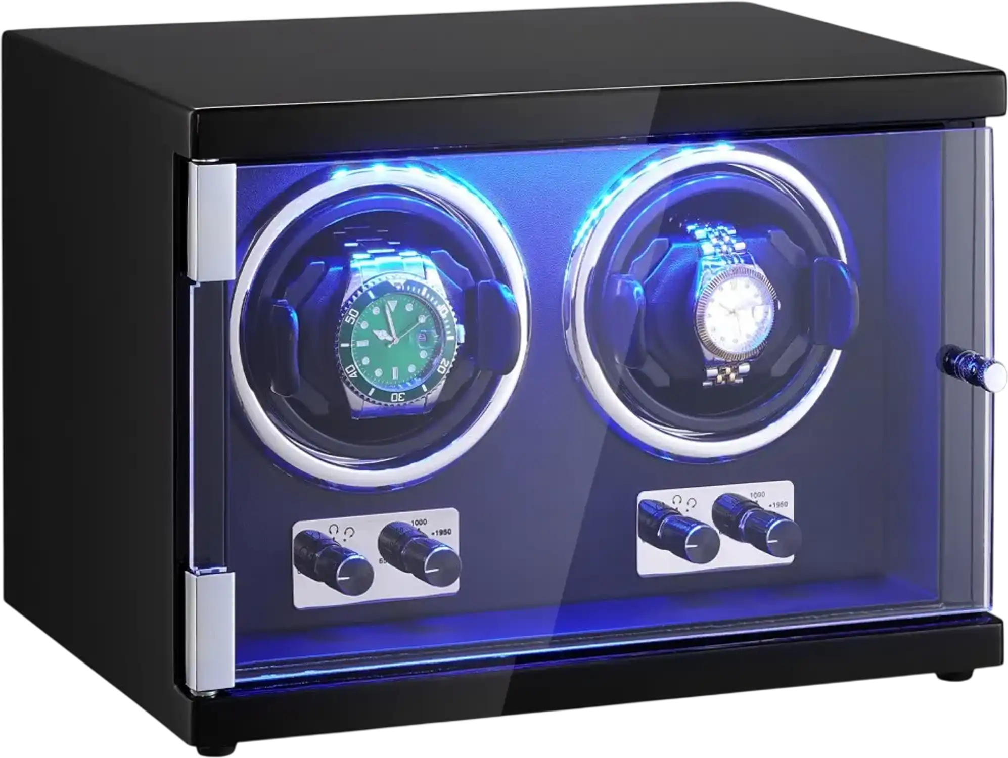 Vevor Watch Winder Dual Automatic Watch Winder with Blue LED Light New