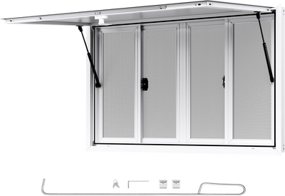 Vevor Concession Window 53 x 33 in. with 4 Sliding Panes Awning Door New