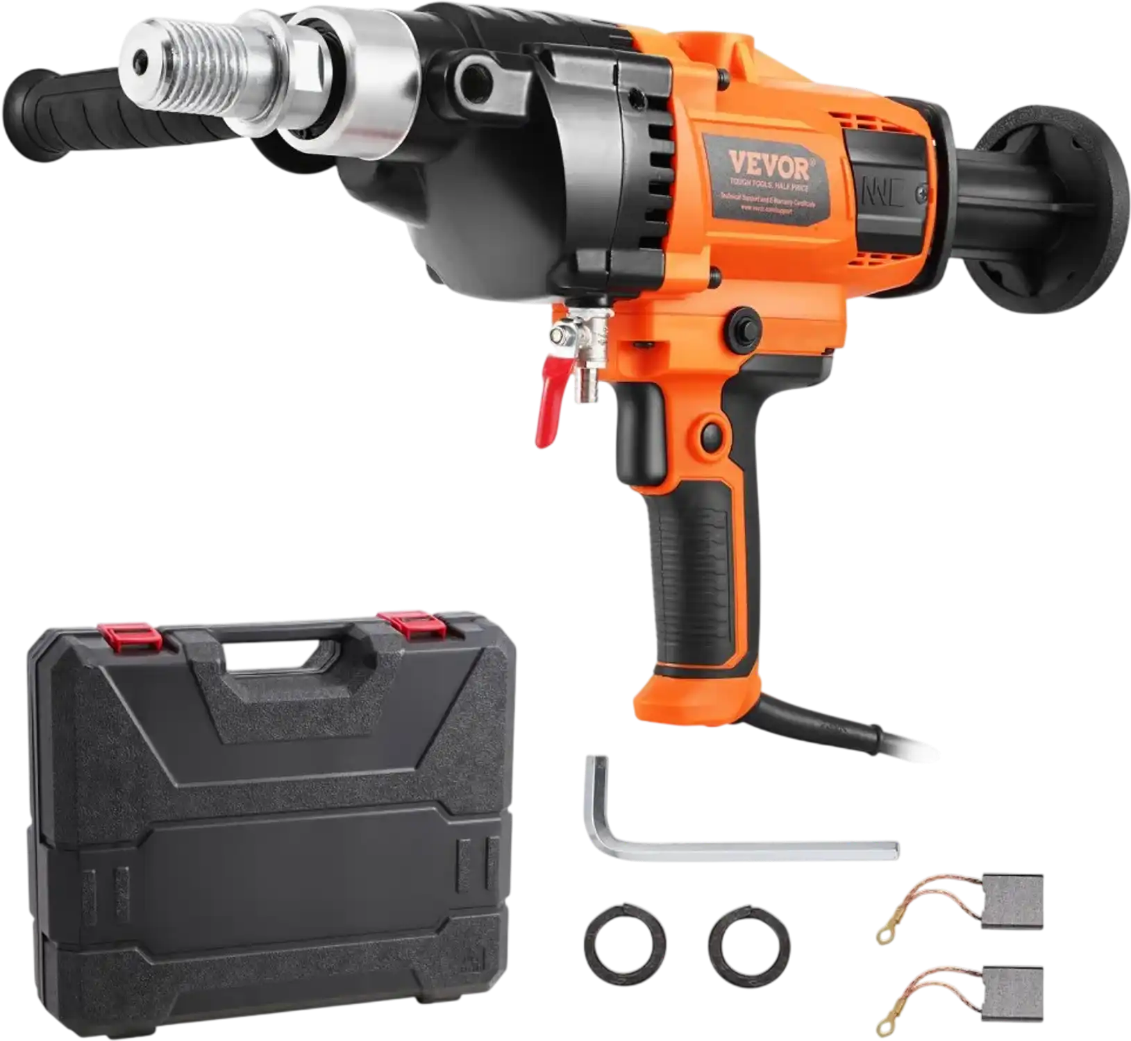 Vevor Core Drill 2000W Handheld Diamond Concrete Drill Rig Wet & Dry 0.8-6.3