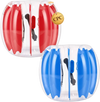 VEVOR 2-Pack Inflatable Bumper Balls 3FT Human Bubble for Kids Blue+Red, for Backyard, Camping, Picnic, Park, Lawn, and Outdoor Team Gameplay, Thickened PVC Material, Sumo Hamster Ball with Handle