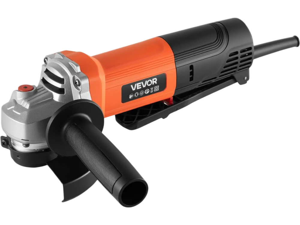 VEVOR Angle Grinder, 4-1/2" Electric Grinder Power Tool, 8Amps 12000RPM High-Speed Corded Angle Grinders with 230° Adjustable Dust Guard for Metal Grinding, Cutting, Rust Removal (Disc Not Included)