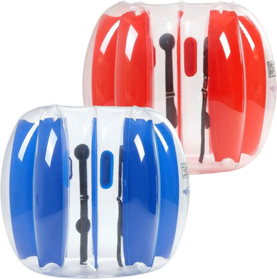 VEVOR Inflatable Bumper Balls 2-Pack, 4FT/1.2M Body Sumo Ball, Durable Thick PVC Human Hamster Bubble Knocker for Outdoor Sports Team Gaming Play, Bopper Toy for Garden Yard Park, Red & Blue