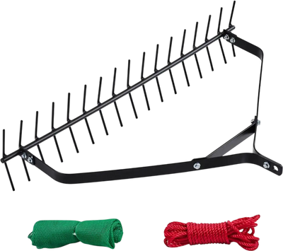 VEVOR 32 in Aquatic Weed Rake, 6.3 in Double Sided Lake Weed Rake, Lightweight  Pond Weeds Cutter with 30ft Rope, No Assembly Required, Muck Lilypad Clearing Tool for Pond, Lake, Rivulet