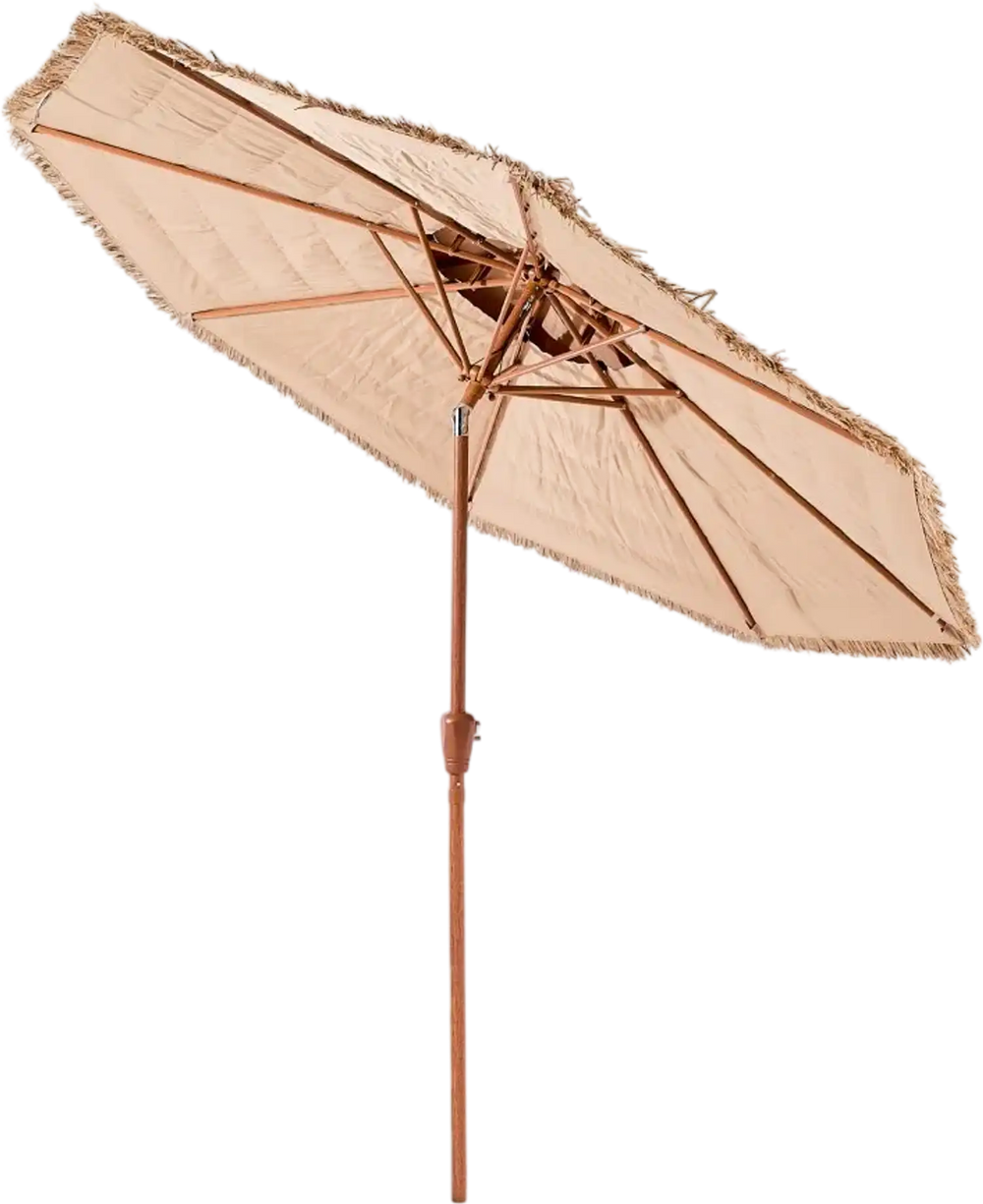 Vevor Patio Umbrella 9' Tiki Thatched 2-Tier Tilt Outdoor Umbrella New