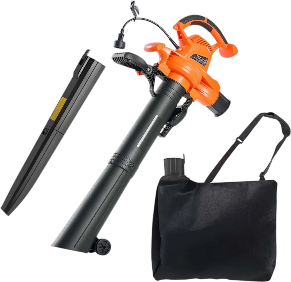 Vevor Electric Leaf Blower 3-in-1 Blower Vacuum Mulcher 12 Amp 250 MPH ...