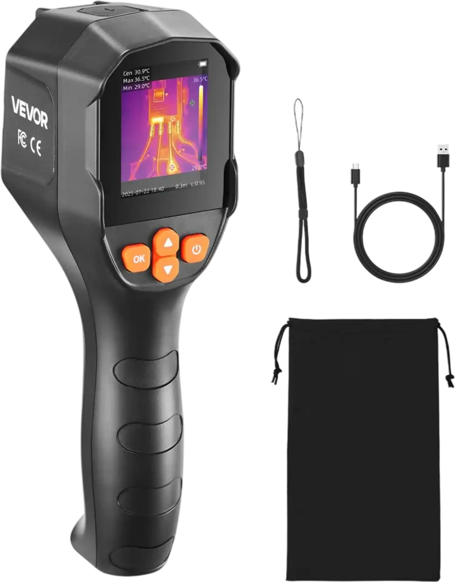 Vevor Thermal Camera TISR Super Resolution 240x180 with 2MP Visual Camera New