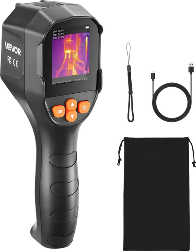 VEVOR Thermal Camera, TISR Super Resolution 240x180, Thermal Imaging Camera with 2MP Visual Camera, 96x96 IR Resolution, 25HZ Refresh Rate, -4°F to 1022°F, 4 Image Modes & 6 Color Palettes