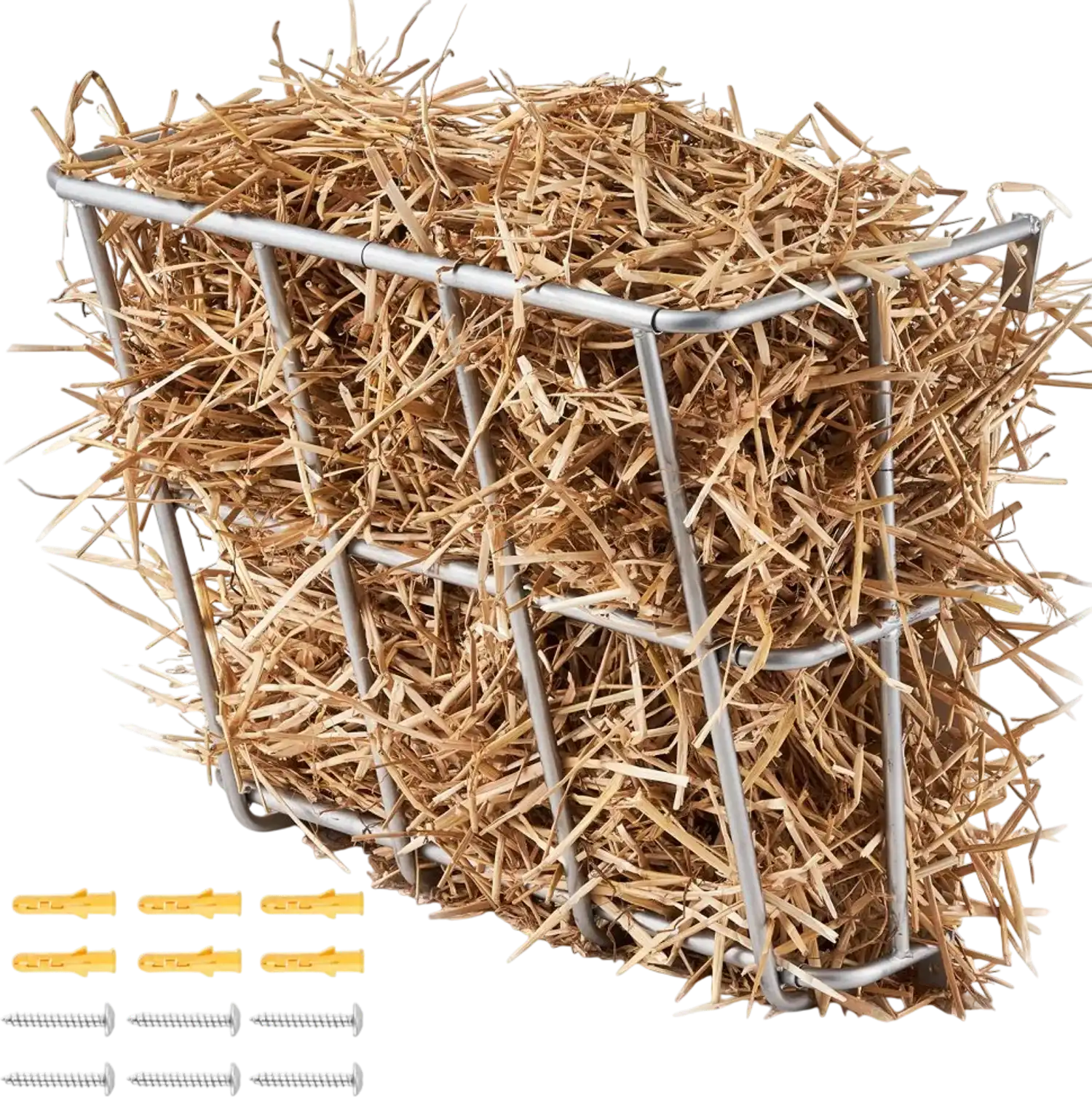 Vevor Hay Feeder Wall-Mounted 18.5 Gallon Livestock Goat Horse Rack New