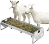 VEVOR Livestock Feeding Trough, 22 Gallon Capacity, 45" Hay Feeder, Heavy Duty Steel Livestock Trough, Galvanized Steel Sheep Feeder Trough Feeding up to 10 Goats for Horse Sheep Hog Farm Sheds Pen