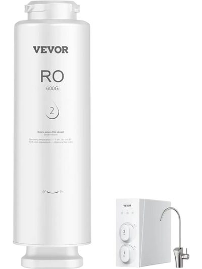 VEVOR Reverse Osmosis System, 600 GPD 10-stage Reverse Osmosis Water Filter Replacement, RO Filter Cartridge for 24 Months, Reduces Lead & Chlorine, Compatible with SS-003 Under Sink Water Filter