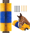 VEVOR Livestock Scratching Brush, Horse Brush with 2 Screws, 20  x 7.5 in Cow Scratcher, for Back Itch Relief & Keep Cleaning, Grooming & Scratching Post Brush for Horse, Pig, Cattle Supplies