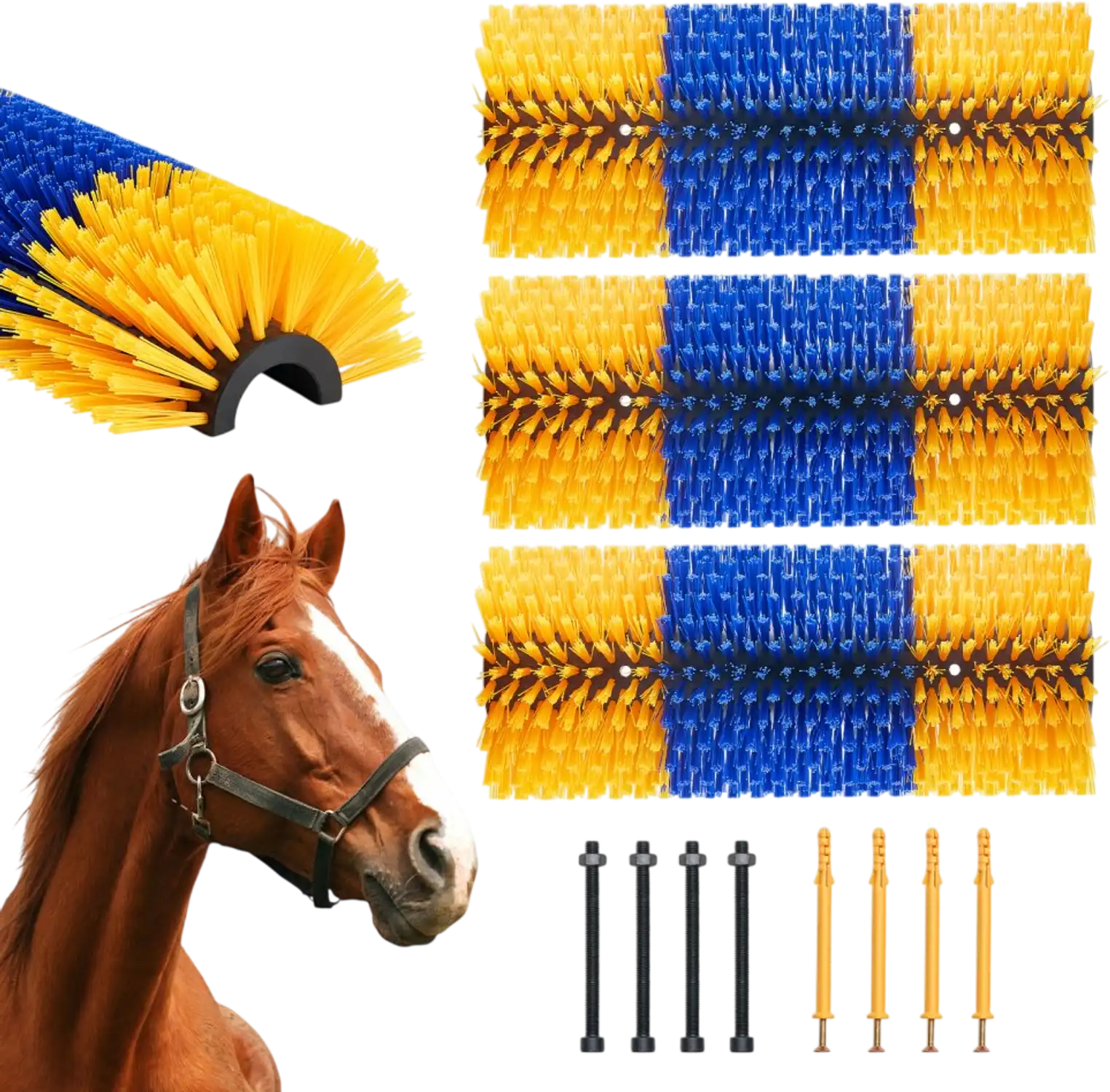Vevor Livestock Scratching Brush 3-Pc 20