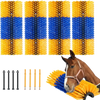 VEVOR Livestock Scratching Brush, 4 Pcs Horse Brush with 8 Screws, 17.1 x 7.5 in Cow Scratcher, for Back Itch Relief & Keep Cleaning, Grooming & Scratching Post Brush for Horse, Pig, Cattle Supplies