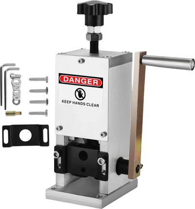 VEVOR Manual Wire Stripping Machine 0.06-0.98 inches, Wire Stripper Machine with Hand Crank Portable, Wire Stripping Tool Aluminum Construction,for Scrap Copper Recycling