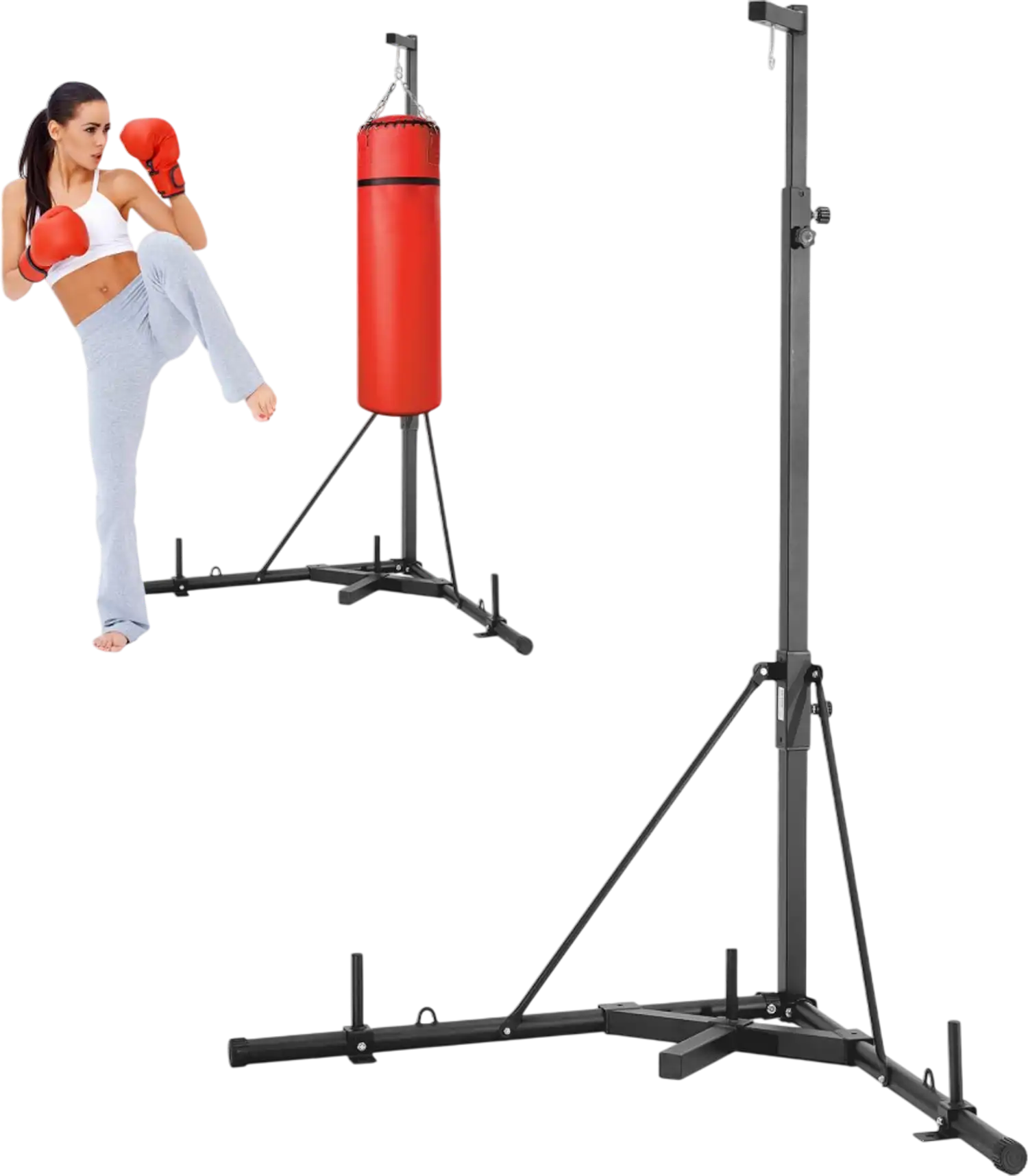 Vevor Punching Bag Stand Adjustable Heavy Duty Training Equipment New