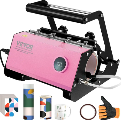 Vevor Mug Heat Press 11-30oz Sublimation Tumbler Press Pink New