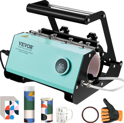 Vevor Mug Heat Press 11-30oz Sublimation Tumbler Cup Press Machine Green New