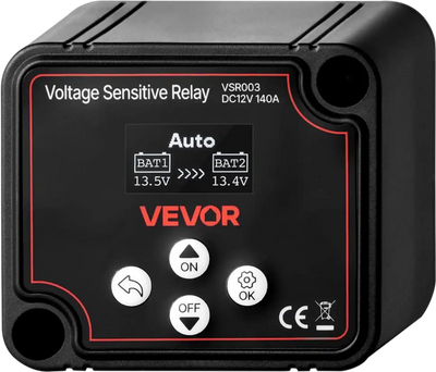 Vevor Battery Isolator Smart Dual 12V 140A VSR Relay with LCD Screen New