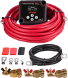 VEVOR Dual Battery Isolator Kit, 12V 140 Amp 20 ft 6AWG, Manual and Automatic VSR Voltage Sensitive Relay with Voltmeter, LCD Screen, Smart Battery Isolator, Compatible with Lithium Batteries, for UTV