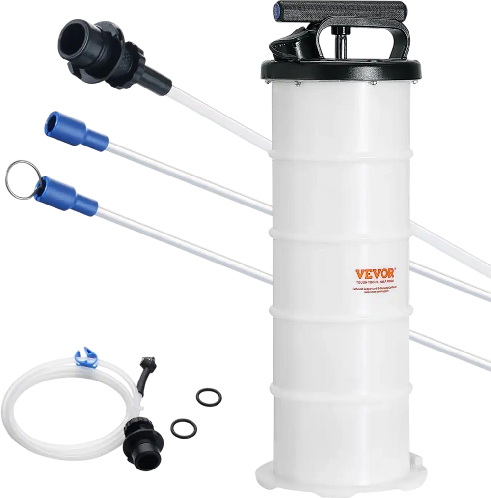 VEVOR Fluid Extractor, 1.74 Gallons (6.5 Liters), Manual Hand-Operated Oil Changer Vacuum Fluid Extractor with Dipstick and Hose, Oil Extractor Change Pump for Automotive Fluids Vacuum Evacuation