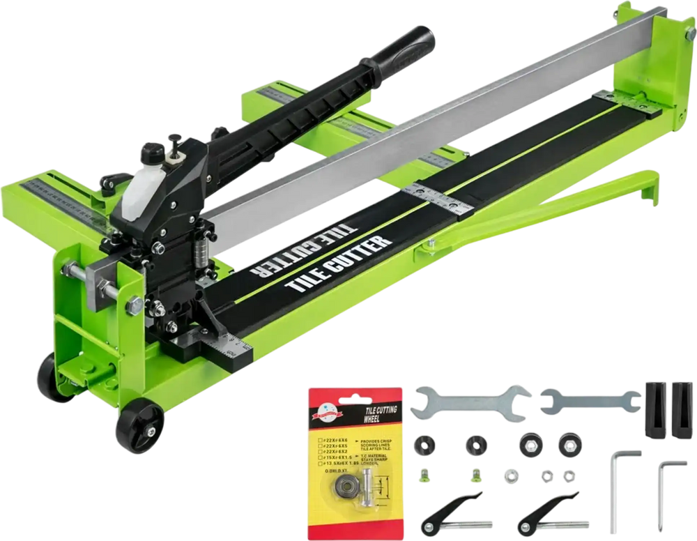 VEVOR Tile Cutter 31.5 Inch Manual Tile Cutter 1.4 Inch Tile Cutting Machine Ceramic Porcelain Tile Cutter with Laser Guide All-Steel Frame and Bonus Spare Cutter Wheels Tile Cutter Hand Tool