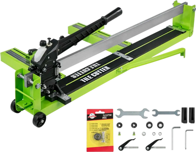 VEVOR Tile Cutter 31.5 Inch Manual Tile Cutter 1.4 Inch Tile Cutting Machine Ceramic Porcelain Tile Cutter with Laser Guide All-Steel Frame and Bonus Spare Cutter Wheels Tile Cutter Hand Tool