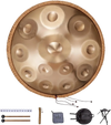 VEVOR Handpan Drum, 22 in & 12 Notes, D Minor Hand Drum, Hand Pan Drum Instrument with Mallets, 440Hz Handpan Stand & Carry Bag, Steel Healing Sound Drum, Percussion Instruments for Adults Beginners