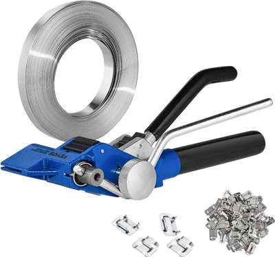 Vevor Banding Strapping Kit with Tensioner Tool 100' Stainless Steel New