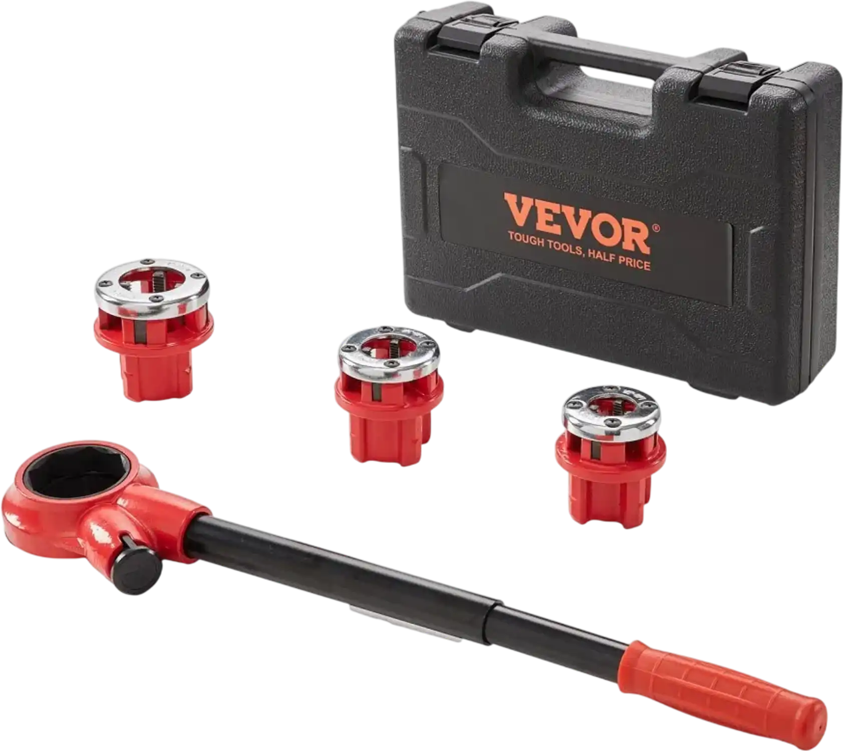 Vevor Ratchet Pipe Threader Kit with 3 NPT Dies New
