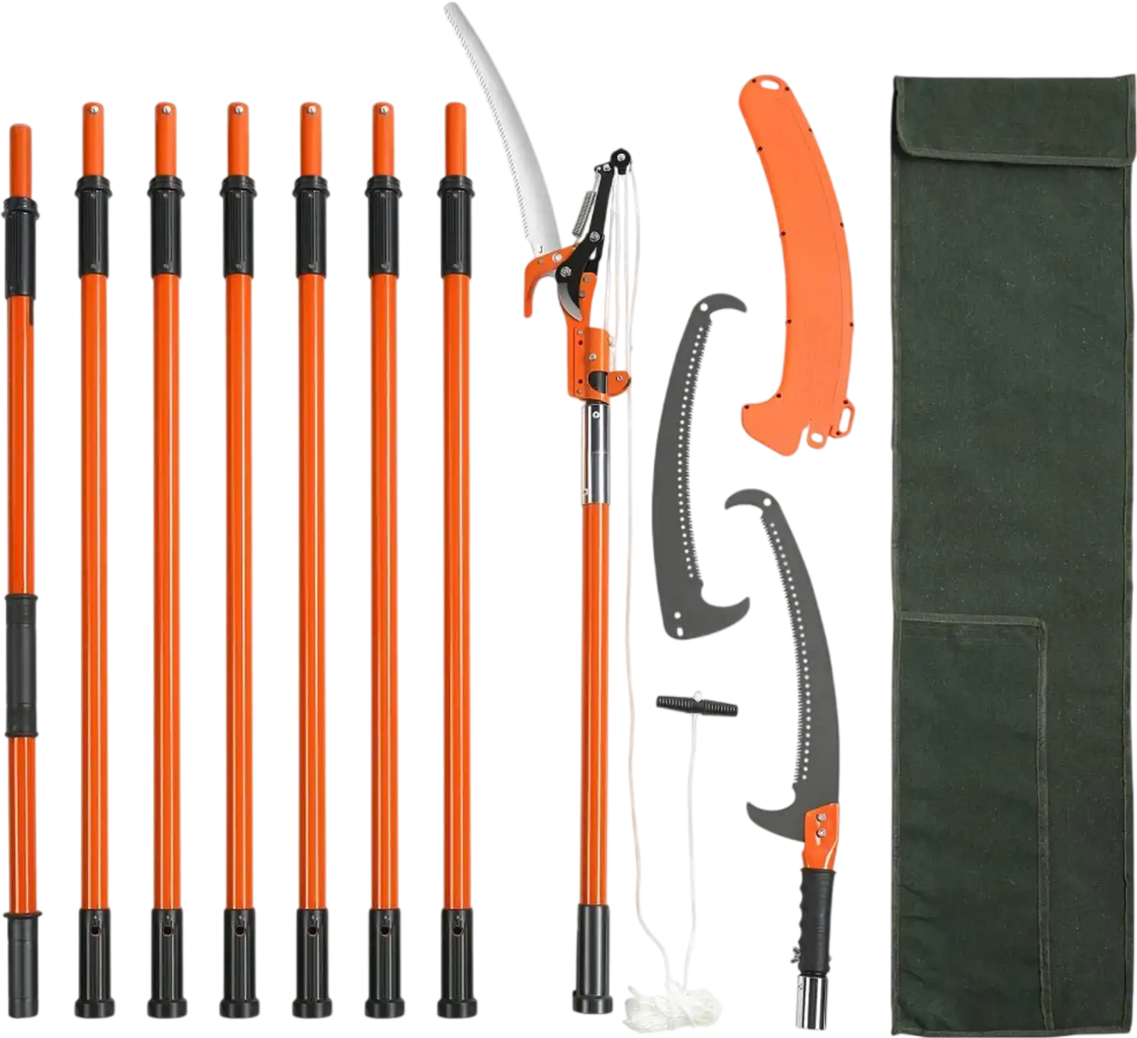 Vevor Pole Saw Extendable Tree Pruner with Scissors 7.3'-27' New