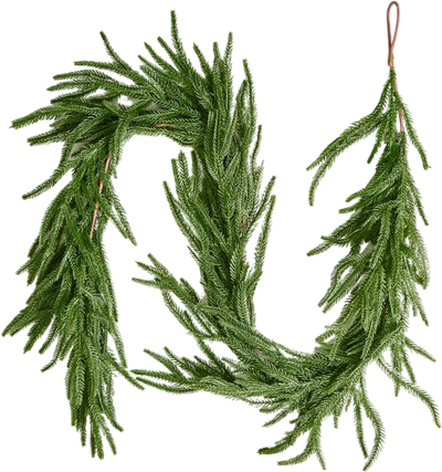 Vevor Christmas Garland 5' Real Touch Norfolk Pine Faux Greenery New