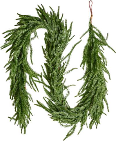 Vevor Christmas Garland 6' Realistic Norfolk Pine Artificial Greenery New