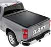 VEVOR Retractable Tonneau Cover 5.8FT Hard Truck Bed Cover Manual Retract, Compatible with 2007-2026 Silverado/Sierra 1500 5.8FT Bed (69.3"), Waterproof Aluminum Frame, T-Slot & Lock Key for Trips