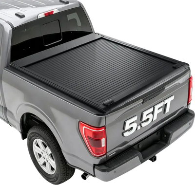 VEVOR Retractable Tonneau Cover 5.5FT Hard Truck Bed Cover Manual Retract, Compatible with 2015-2026 F-150 5.5FT Bed (67.1